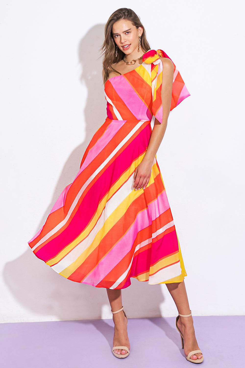SWEETEN THE DAY WOVEN MIDI DRESS Flying Tomato