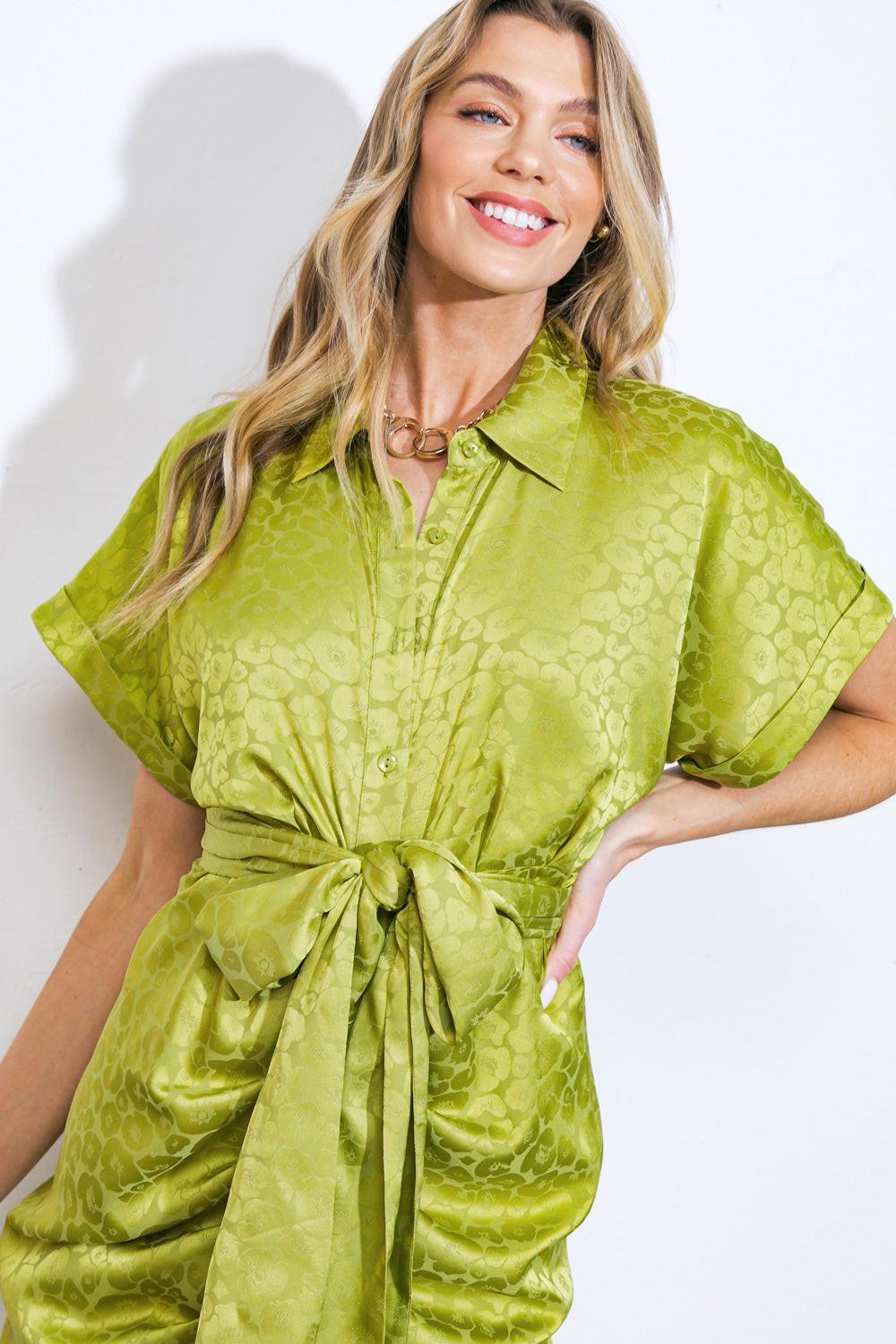COMING TO MY SENSES WOVEN SATIN MIDI DRESS Flying Tomato