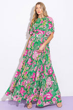 ALL NIGHT REVIVAL WOVEN MAXI DRESS Flying Tomato
