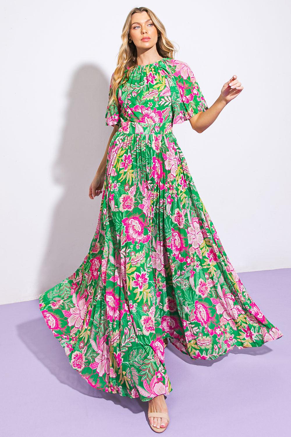 ALL NIGHT REVIVAL WOVEN MAXI DRESS Flying Tomato