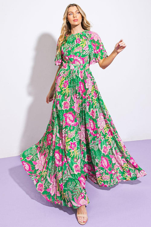ALL NIGHT REVIVAL WOVEN MAXI DRESS Flying Tomato