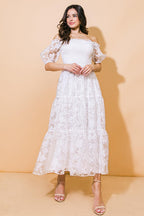 LOVE IN YOUR EYES WOVEN MIDI DRESS Flying Tomato