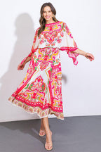 STUCK ON YOU WOVEN MIDI DRESS Flying Tomato