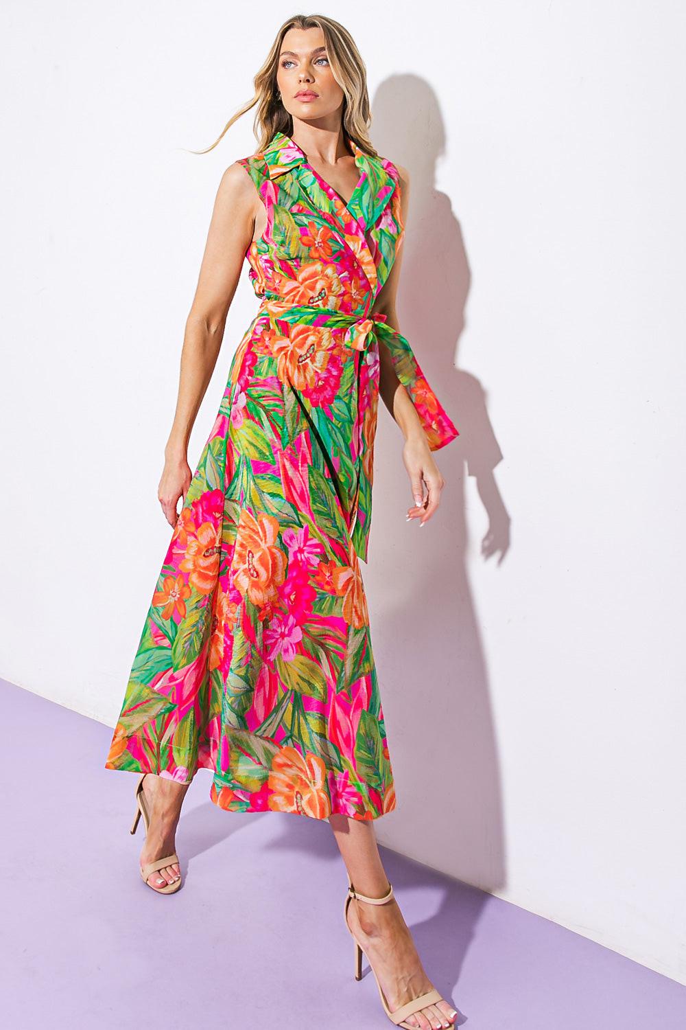 EVERYDAY DREAMS WOVEN MIDI DRESS Flying Tomato