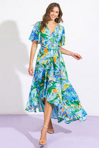 UNEXPECTED SURPRISE WOVEN HI-LO DRESS Flying Tomato