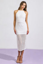 THANKFUL SOUL WOVEN MIDI DRESS Flying Tomato