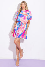 BAYSIDE BRUNCH WOVEN MINI DRESS Flying Tomato