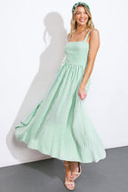 ATTRACTING LOOKS WOVEN MIDI DRESS Flying Tomato