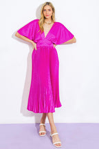 COWGIRL REPEAT SATIN MIDI DRESS Flying Tomato