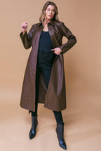 WHAT A WONDERFUL DAY LEATHER MIDI COAT Flying Tomato