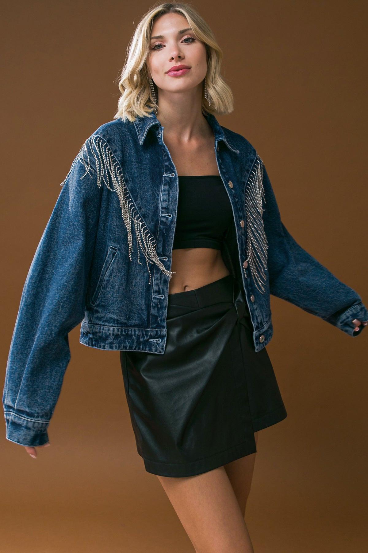 STUNNING EXCELLENCE WASHED DENIM JACKET Flying Tomato