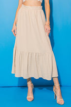 LOVELY MOOD WOVEN MIDI SKIRT Flying Tomato