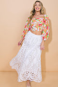 DREAMY NIGHTS WOVEN MIDI SKIRT Flying Tomato