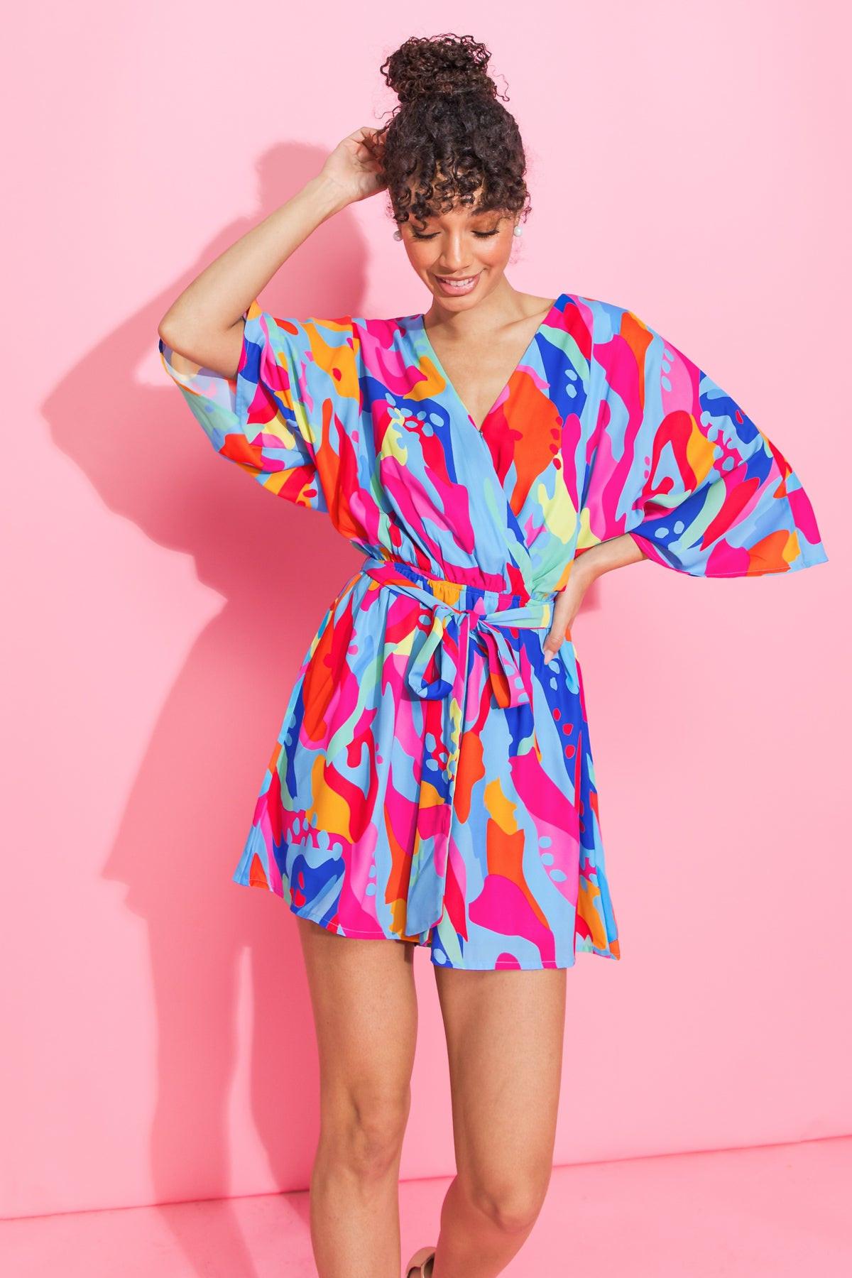 CHARMING INSPIRATION WOVEN ROMPER Flying Tomato