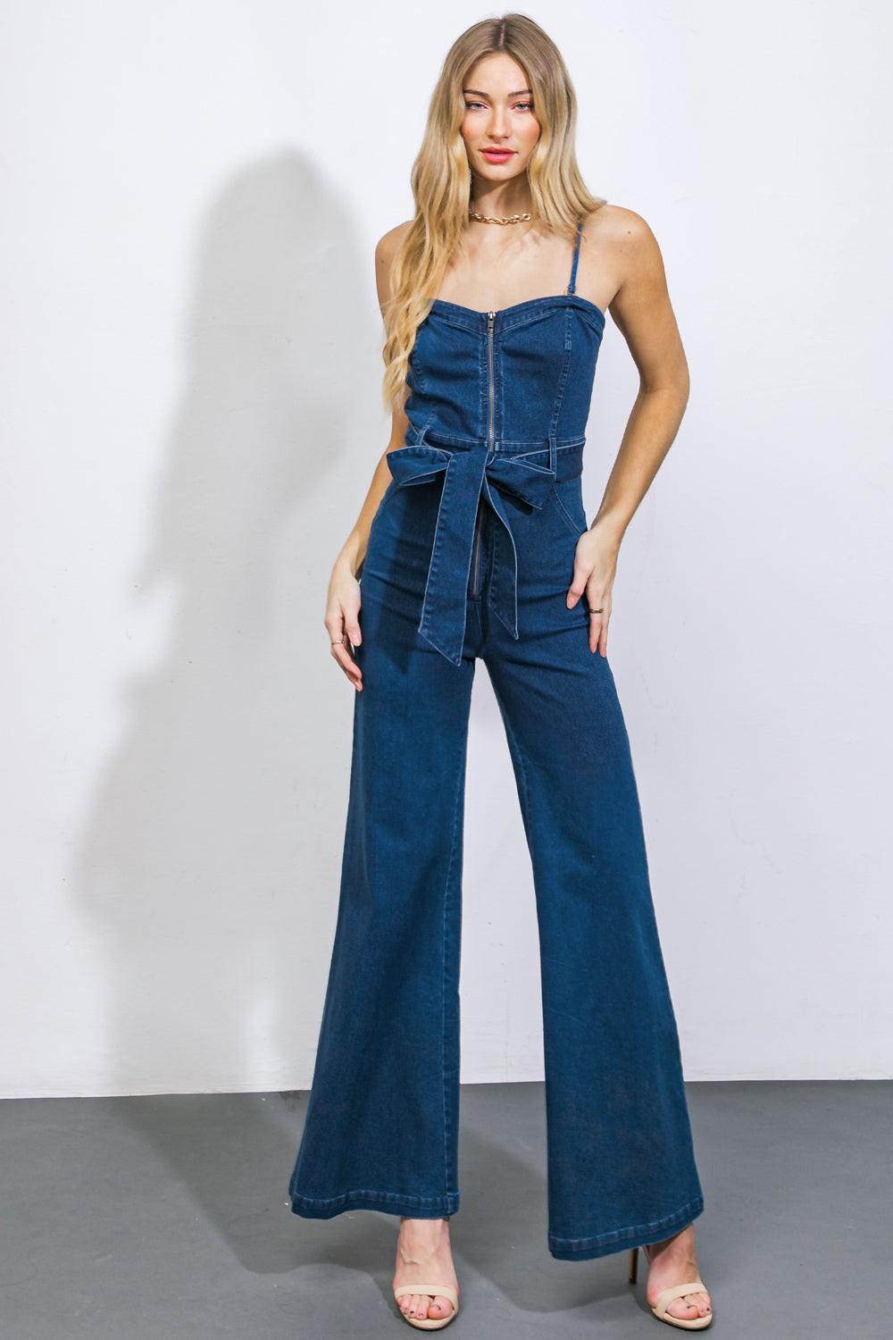 DRIFT AWAY DENIM JUMPSUIT Flying Tomato