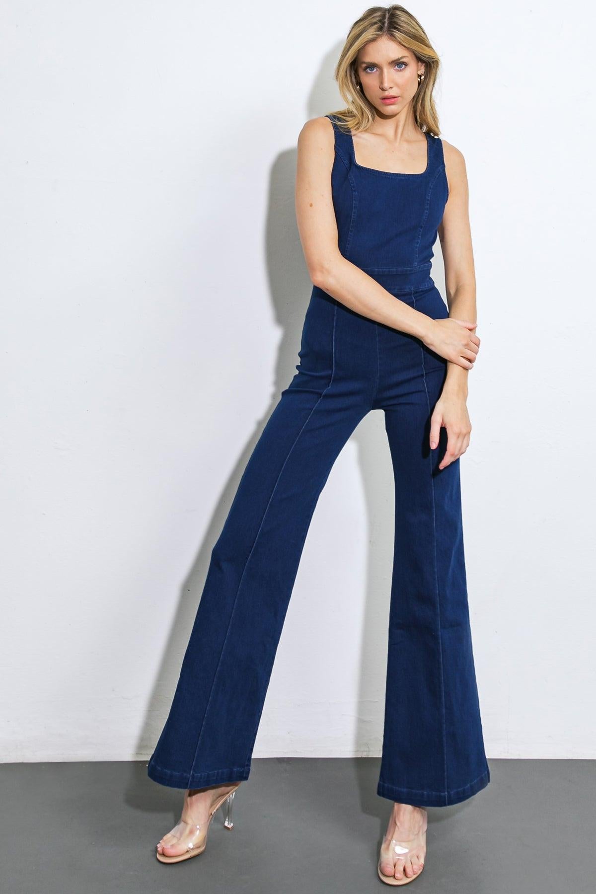 THIS ONE'S FOR YOU DENIM JUMPSUIT Flying Tomato