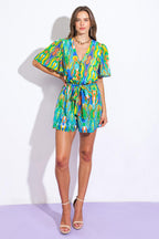 IN MY HAPPY PLACE WOVEN ROMPER Flying Tomato