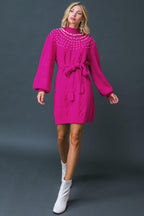 BRING THE VIBES SWEATER MINI DRESS Flying Tomato