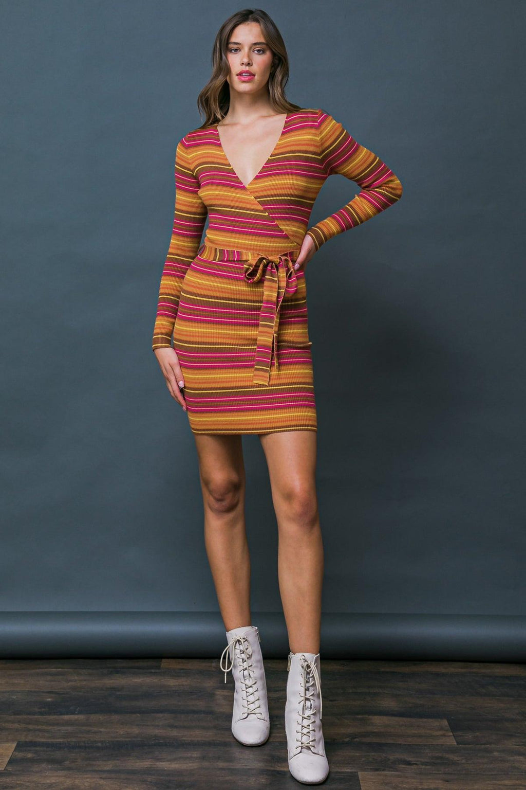 FLIRTATIOUS NATURE SWEATER MIDI DRESS Flying Tomato