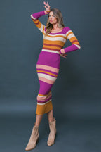 EVENING OF ELEGANCE SWEATER MIDI DRESS Flying Tomato