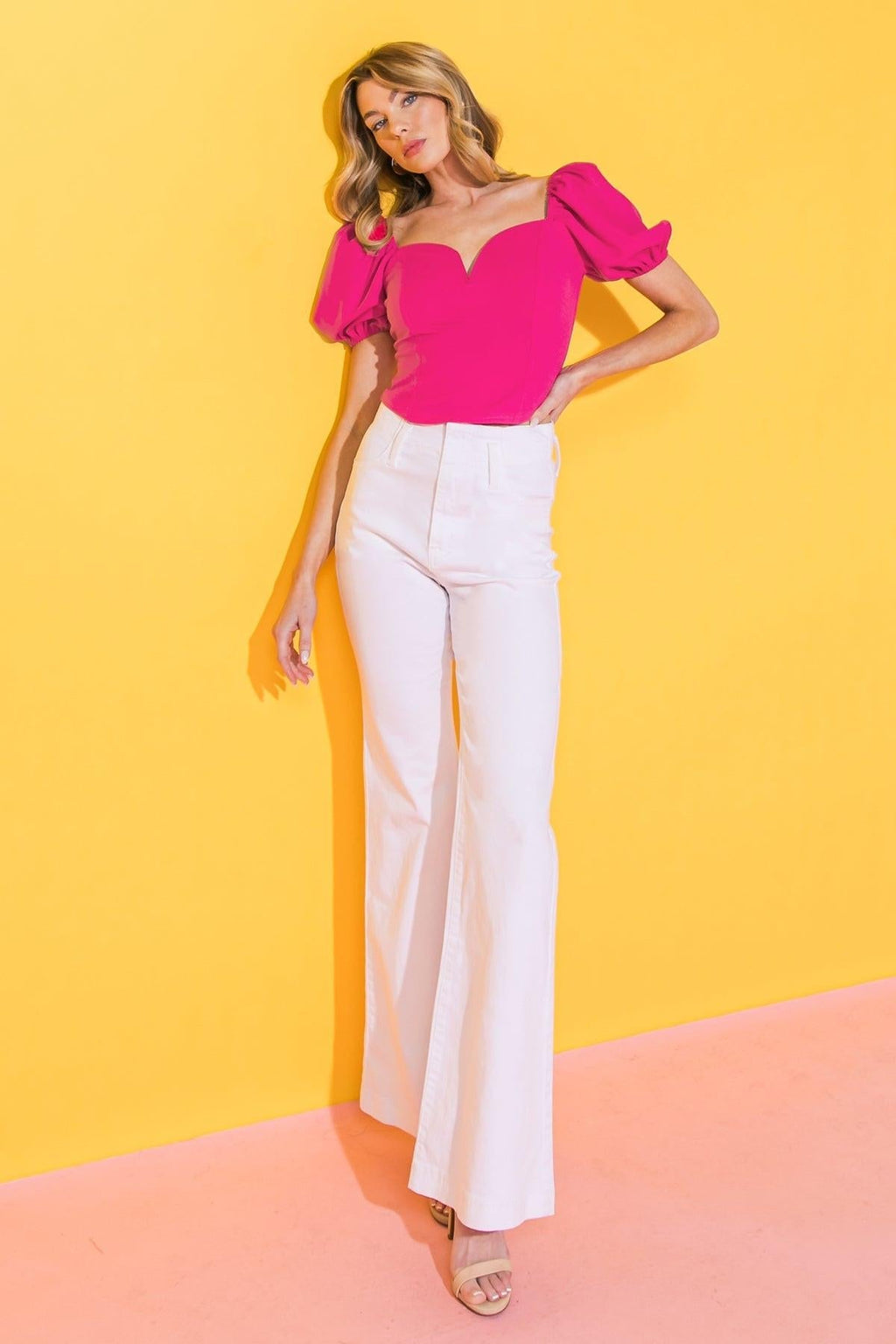 RICH FLEX WOVEN CROP TOP Flying Tomato