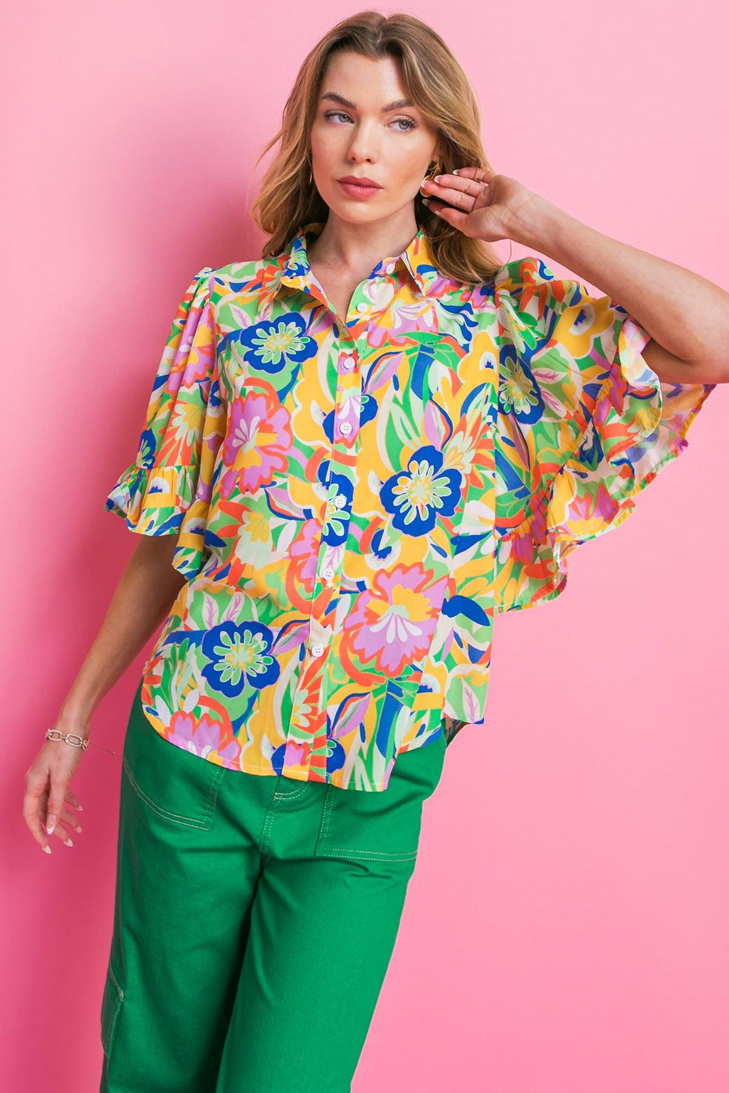 READY TO GET AWAY WOVEN TOP Flying Tomato