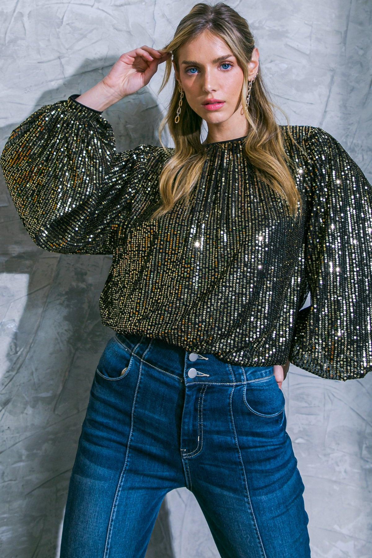HOPE YOU REMEMBER SEQUIN TOP Flying Tomato