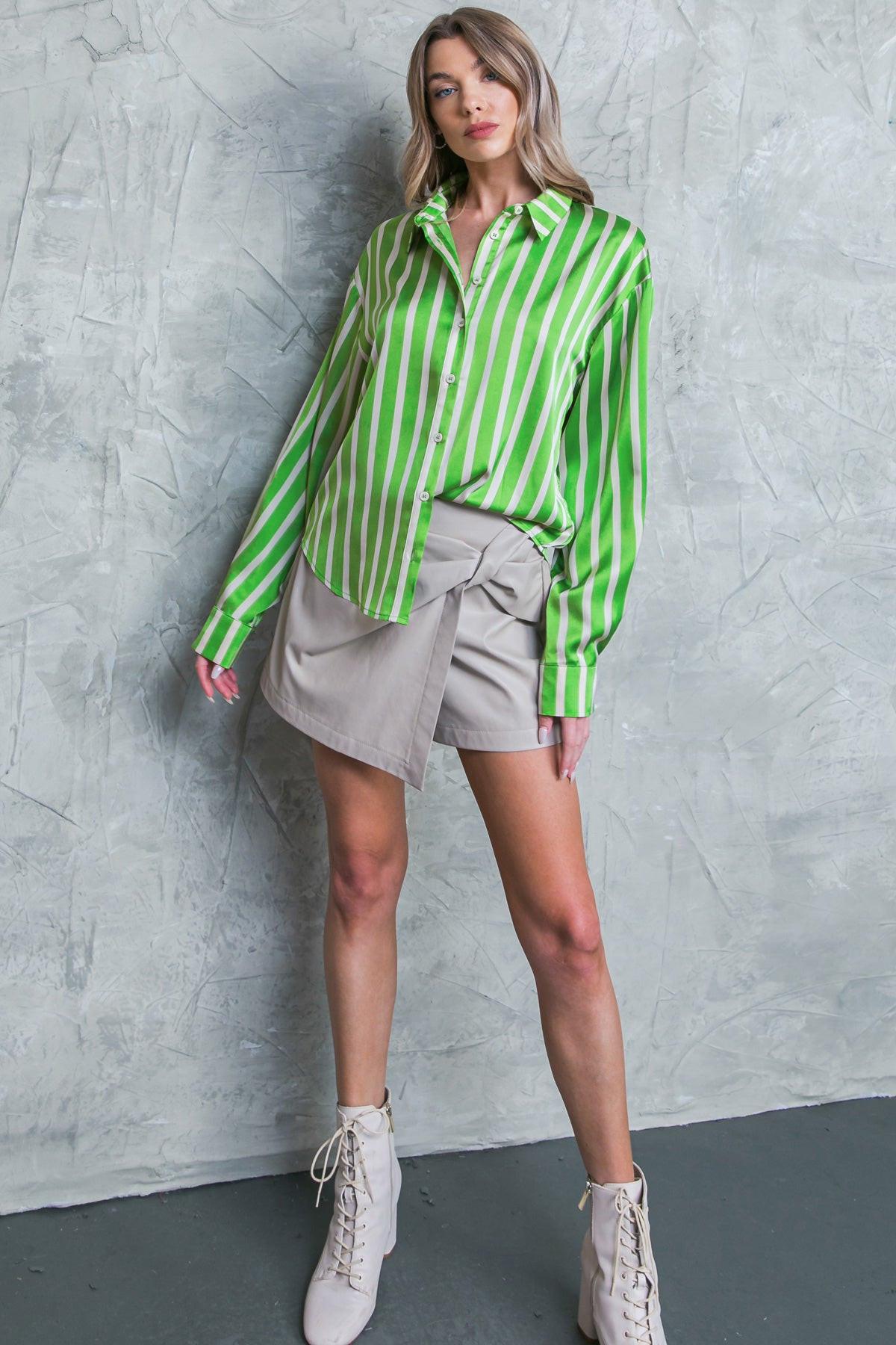 NOTHING TO REGRET SATIN WOVEN TOP Flying Tomato