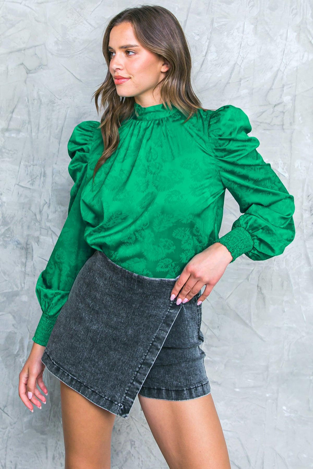 STOLEN GLANCES SATIN TOP Flying Tomato