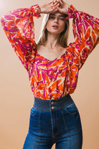 DESIRABLE STYLE WOVEN TOP Flying Tomato