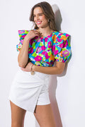 LOOKING BACK WOVEN TOP Flying Tomato