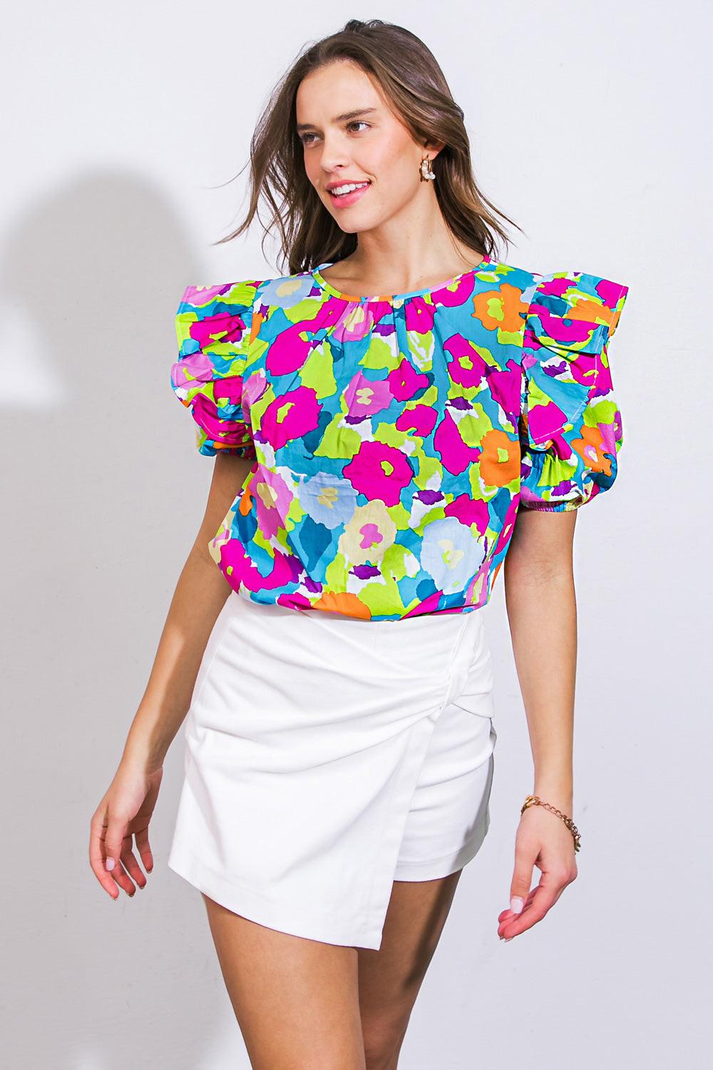LOOKING BACK WOVEN TOP Flying Tomato