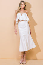 SUNSET STROLL WOVEN TWILL TOP AND SKIRT SET Flying Tomato