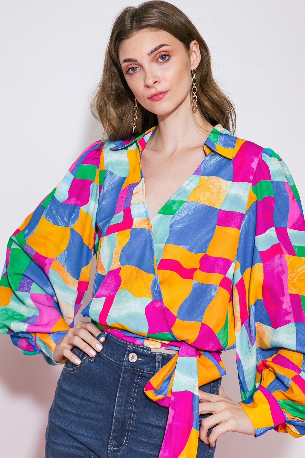 LOVELY STATEMENT WOVEN TOP Flying Tomato