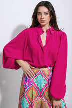 COMFORTABLE CHARM WOVEN TOP Flying Tomato