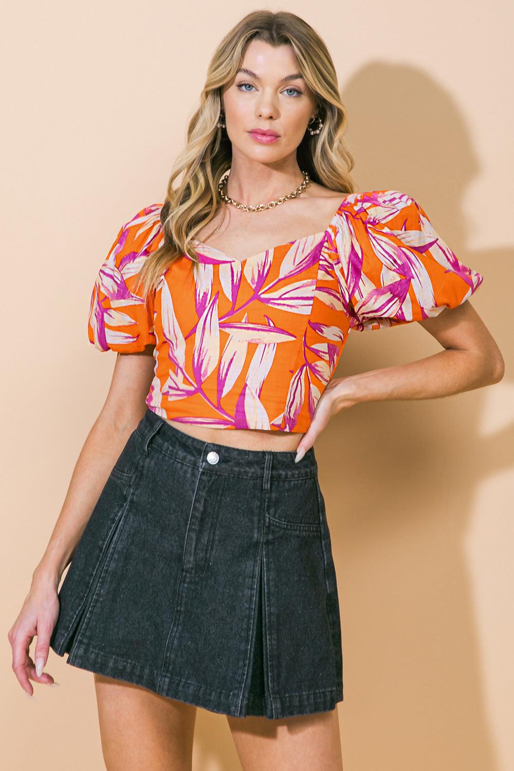 A WORLD OF GOOD WOVEN CROP TOP Flying Tomato
