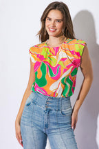 SEND A POSTCARD WOVEN TOP Flying Tomato