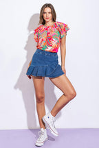ON MY MIND RED WOVEN TOP Flying Tomato