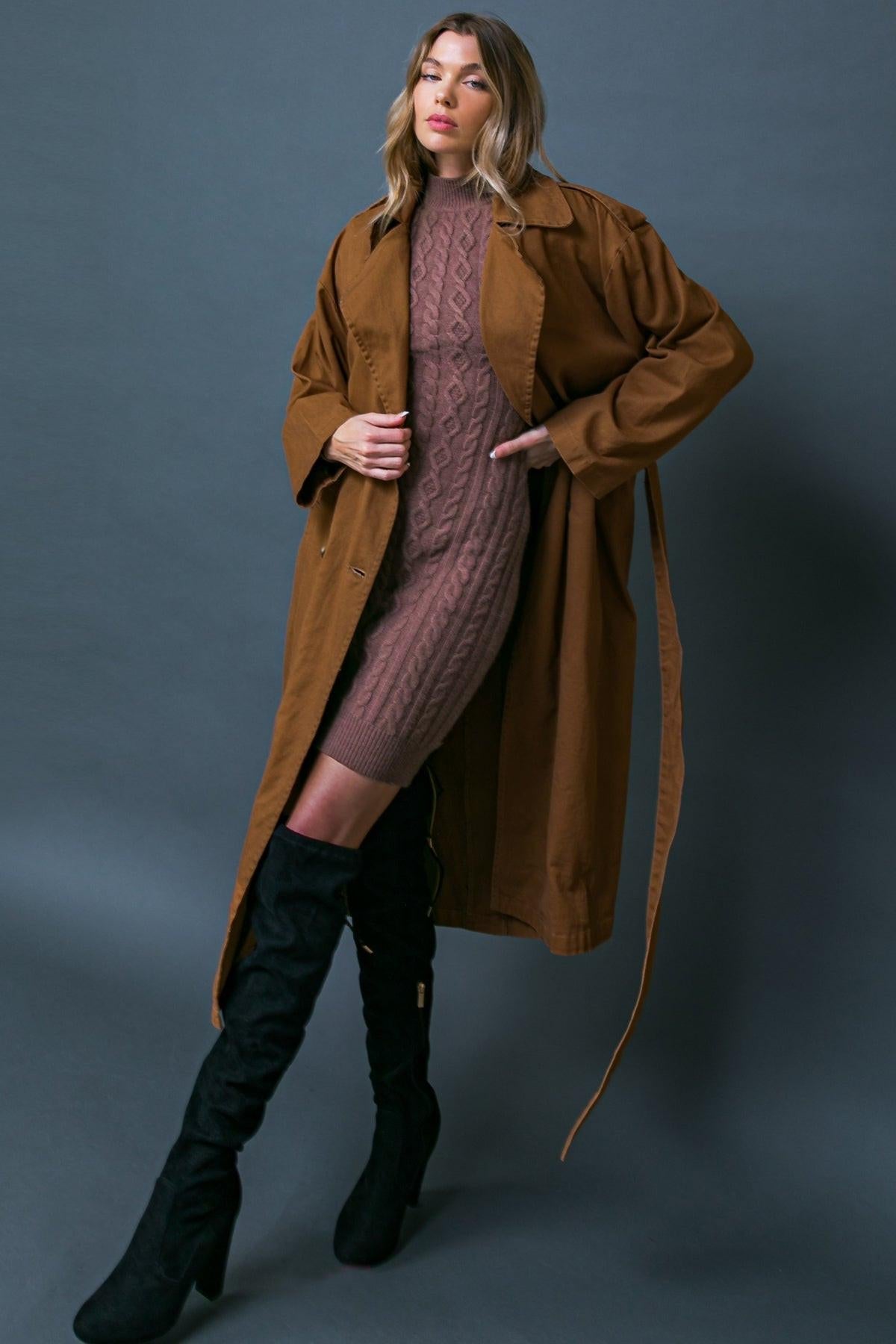 KEEPER OF MY HEART TWILL TRENCH COAT Flying Tomato