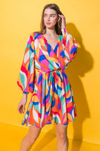 BOSTON GET AWAY WOVEN MINI DRESS Flying Tomato