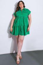 NO DULL MOMENTS DENIM MINI DRESS Flying Tomato