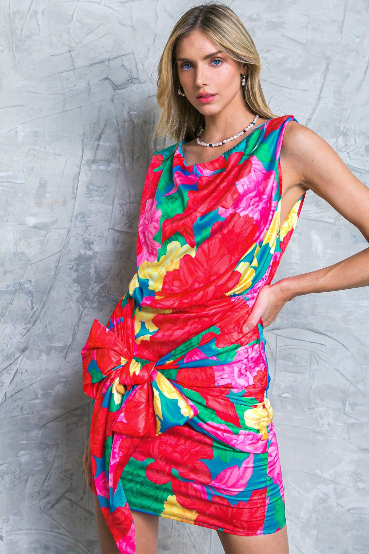 BLOOM SEASON WOVEN MINI DRESS Flying Tomato