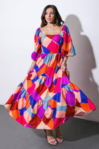 PULLING HEARTSTRINGS WOVEN MIDI DRESS Flying Tomato
