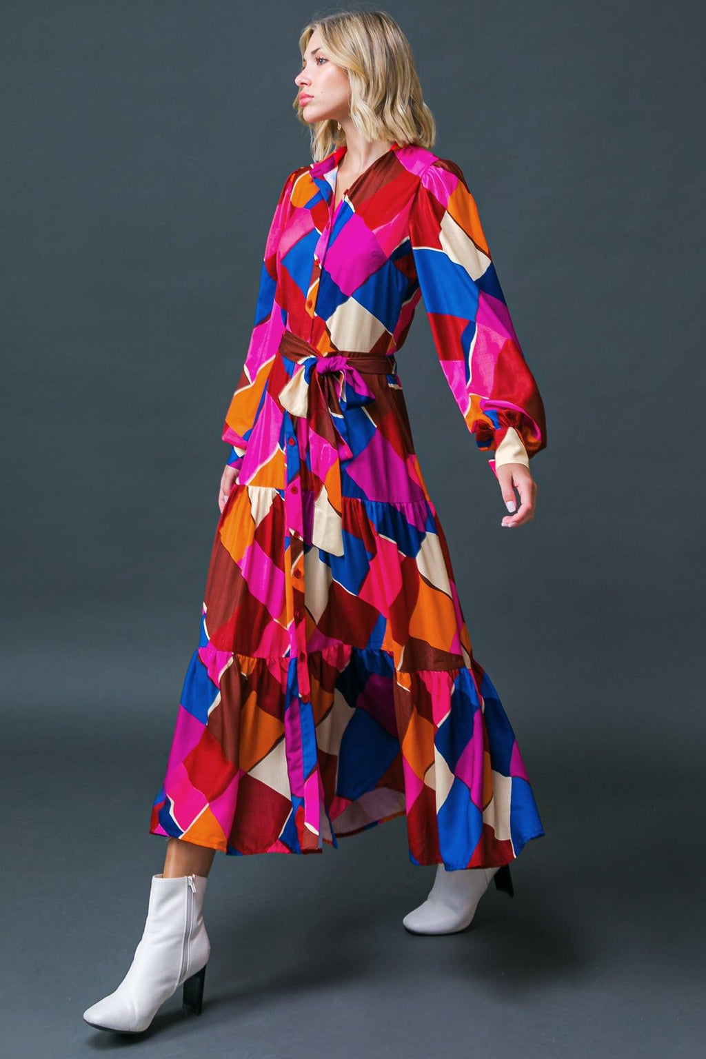 WISE WOMAN WOVEN MIDI DRESS Flying Tomato