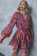 PICKING DAISIES PLUM WOVEN MINI DRESS Flying Tomato