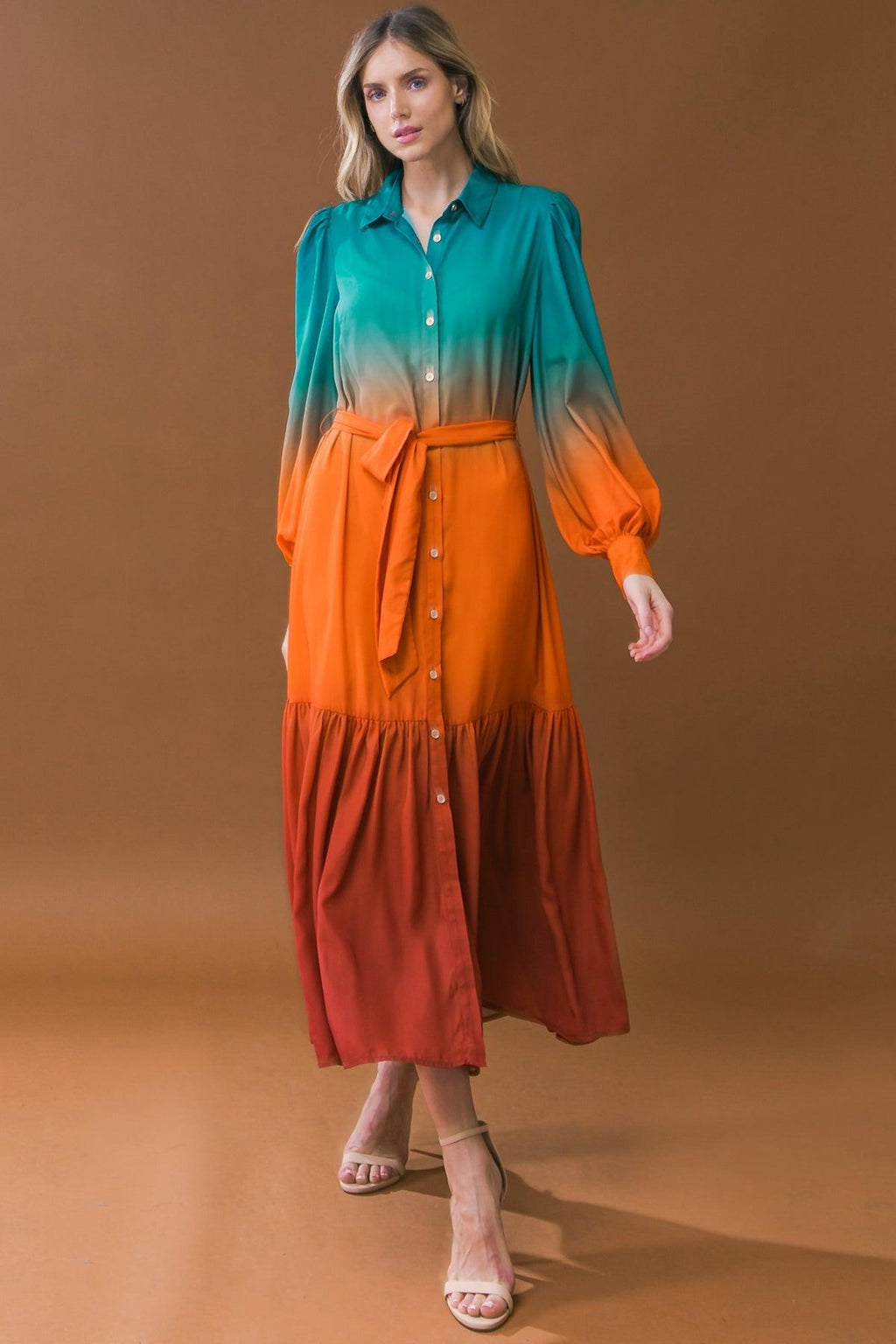 SHOW STOPPER WOVEN MIDI DRESS Flying Tomato