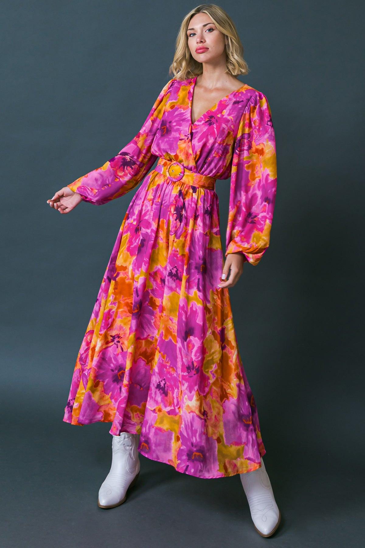 JUST WATCH ME WOVEN MIDI DRESS Flying Tomato