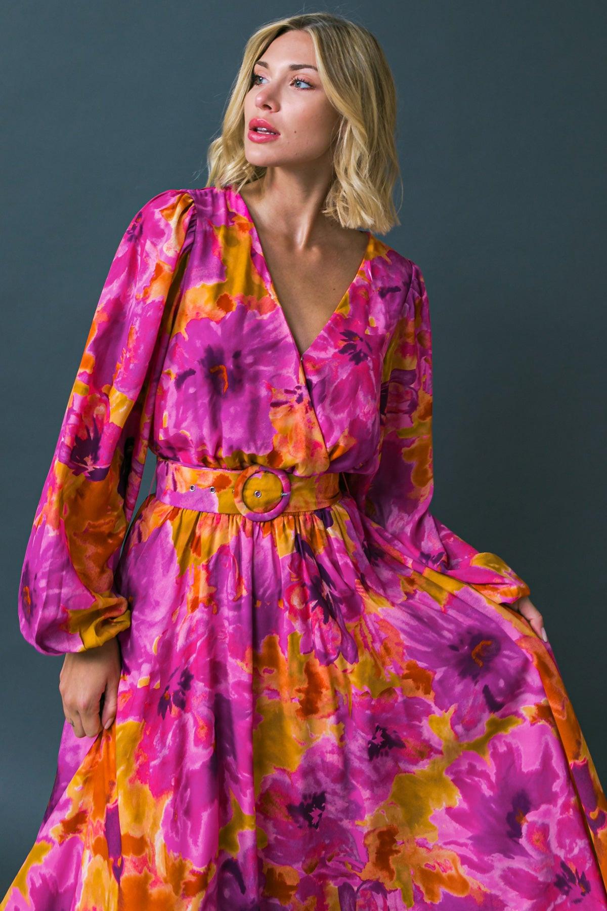 JUST WATCH ME WOVEN MIDI DRESS Flying Tomato