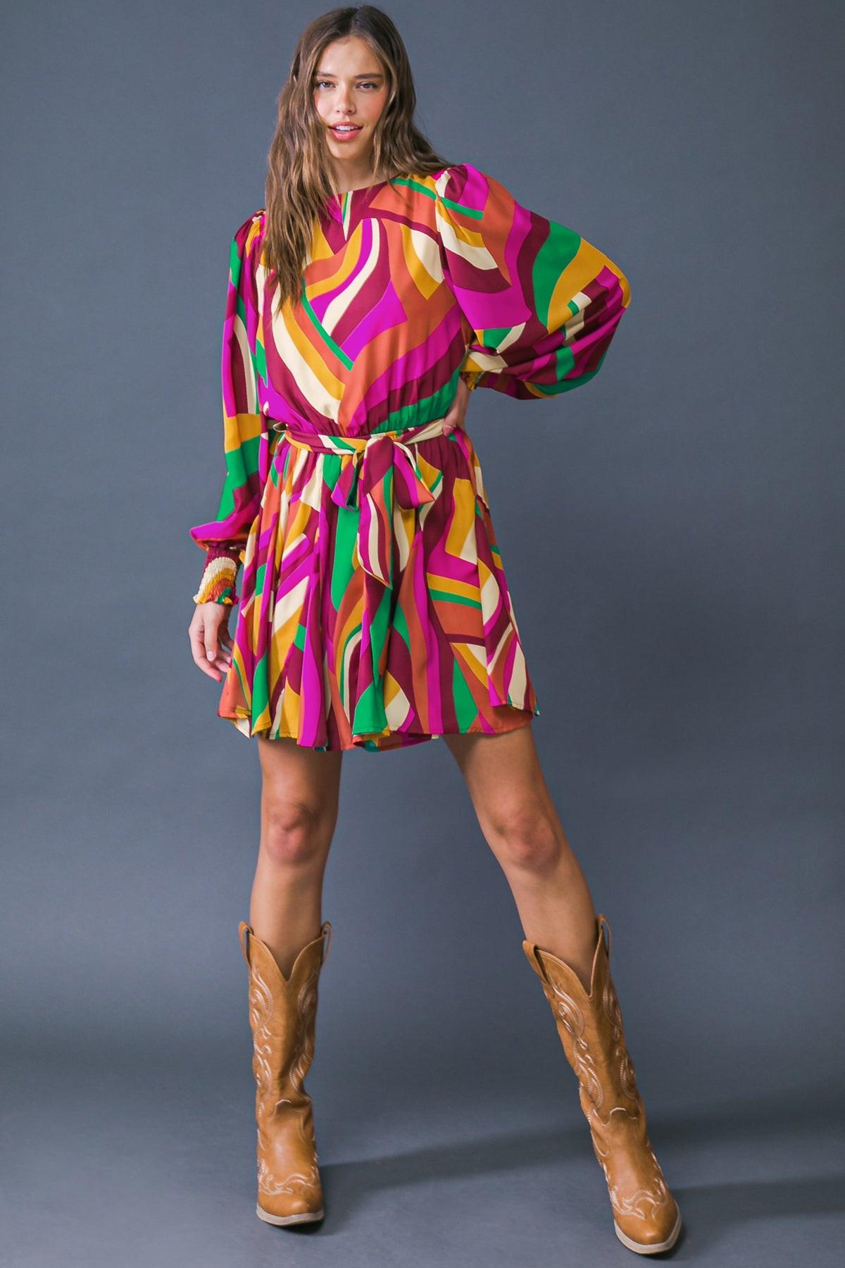 KEEP ON MOVING WOVEN MINI DRESS Flying Tomato