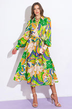 DESIRABLE STYLE WOVEN MIDI DRESS Flying Tomato